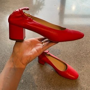 Everlane Red Block Heel Pump